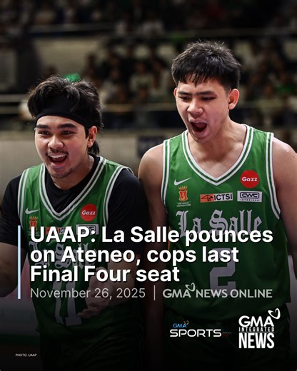 De La Salle University clutched up and defeated rivals Ateneo, 78-72, Wednesday at the Smart Araneta Coliseum to avoid a three-way stepladder playoff in the UAAP Season 88 men's basketball tournament. Shrugging off his struggles, Jacob Cortez played a pivotal role to steer the Green Archers to an 8-6 record and the coveted fourth and final seed. The star guard led the game with 20 points, including a clutch jumper down the stretch to keep the game out of Ateneo’s reach. Big man Mike Phillips con