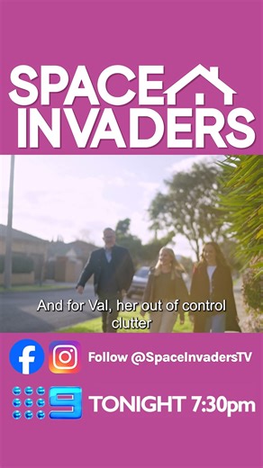 One hour to go! ⏳🔥 The Season 6 Premiere of Space Invaders is here! Tonight, we meet Nicole and her parents Val and Bill as they attempt to transform the chaotic family basement. With Peter Walsh , Cherie Barber - Renovating For Profit and Angie Kent stepping in, it’s time to create a space they can all enjoy. 🏡💛 📺 7:30 PM on Channel 9 and 9Now ✨ You don’t want to miss it. 👀💫 #SpaceInvaders #9NOW #SpaceInvadersTV #reno #renovations #homerenovations #Channel9 Thanks to our amazing sponsors!
