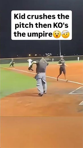 Umpire accidentally gets knocked out after a home run #mlb #bloopers #sports #baseball #sports