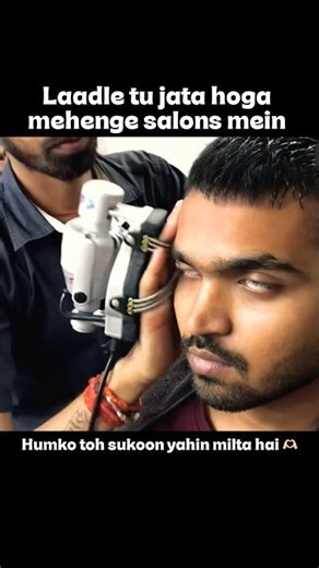 Indian Salon Supremacy : This machine head massage hits hard 💈