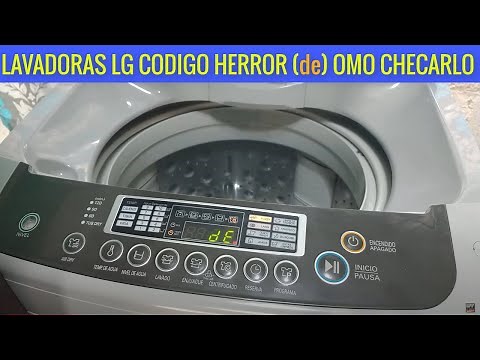 lavadoras LG y el código de error DE como checar el problema