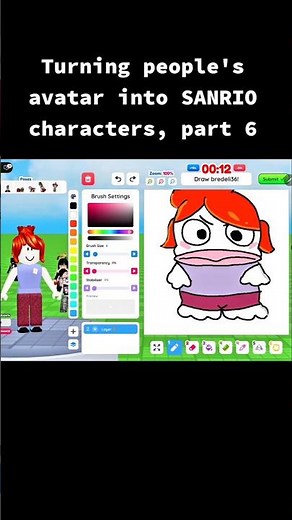 Turning people's avatar into SANRIO characters, part 6 #art #roblox #sanrio