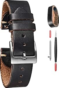 torbollo Soft Horween Leather Watch Strap for Women, 18mm Leather Watch Bands, Quick Release Handmade Soft Vintage Replacement