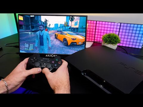 Portable PS3 Slim Gaming Setup | 15'6 Inch Monitor POV Gameplay | GTA 5, FIFA 19, Skyrim, Minecraft