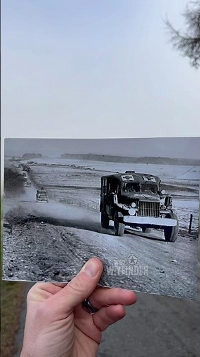 Breaking Through at Bastogne Then and Now #thenandnow #bastogne #bandofbrothers
