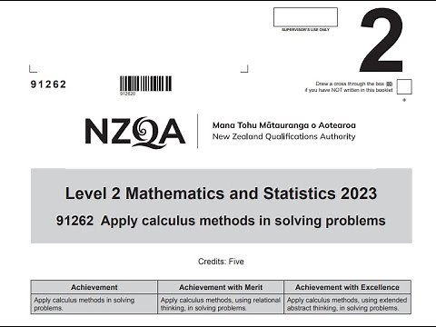 2023 NCEA Level 2 Calculus Full Walkthrough
