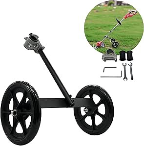 Amazon.com : String Trimmer Wheel Attachment, 20" Adjustable Height String Trimmer Support Wheel w 0.98-1.34" Shaft Tube for Gas String Electric Brushcutter, 8" Widen Lawn Roller : Patio, Lawn & Garden