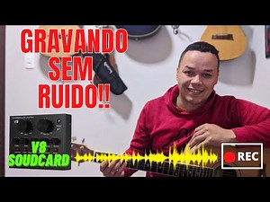 V8 SOUDCARD |TESTE DE SOM DA INTERFACE DE ÁUDIO BARATA | LIVE, GRAVAÇÃO E KARAOKÊ