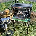 VILLEY Folding Camping Square Table with Carry Bag, Lightweight Aluminum Adjustable Square Table for Outdoor, Camping, Picnic, Backyards, BBQ (S)