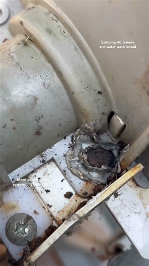 #ac today, work in Samsung AC remove and water wash install in Minjur ￼