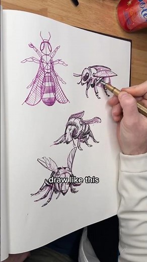 How to draw a bee the easy way.
