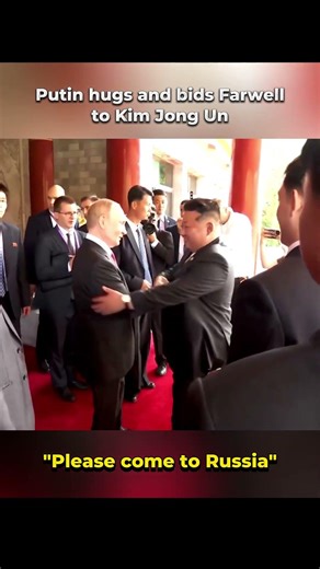 When Gestures Speak — Putin hugs Kim and invites him to Russia #kimjongun #shorts