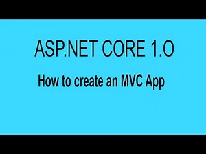 Create your first ASP.NET CORE 1.O MVC App