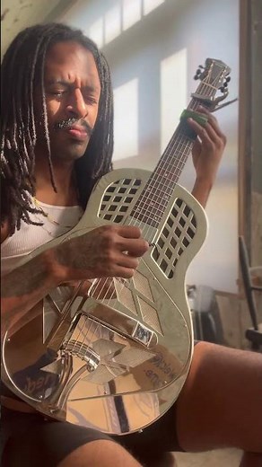 Delta Blues on a Recording King Tricone Resonator #deltablues #guitar #slideguitar #blueguitar #fyp