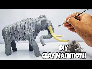 Clay Sculpting: DIY Mammoth with Clay , Polymer clay animal, Clay Elephant easy process, clay animal