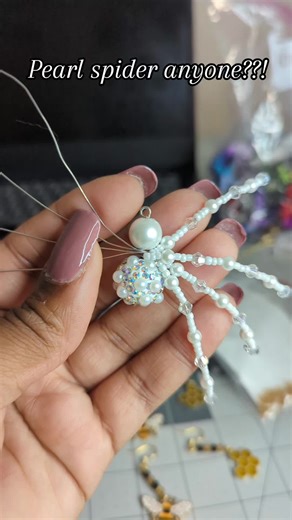 Handmade Pearl Beaded Spider Crafting Tutorial
