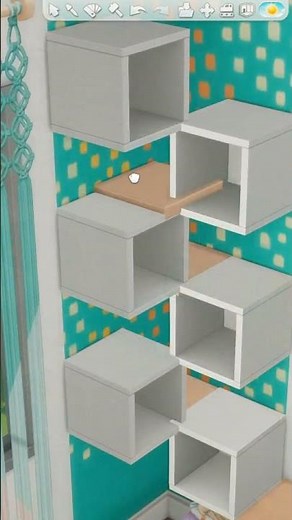 Fake your own CC shelving with this stylish upgrade for your teen Sims rooms - quick and easy!