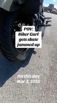 Exactly one year ago my skate got stuck under my bike 😭😂