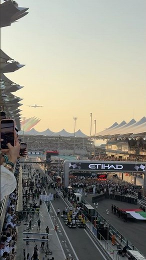 The Etihad A380 flyover during the Formula 1 Etihad Airways Abu Dhabi Grand Prix #airplane