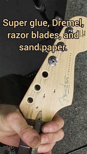 USA Fender Strat One Minute Truss Rod Plug Replacement! #gorillaguitarrepair #fender