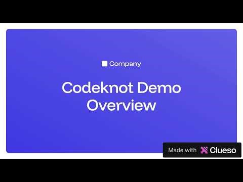 Codeknot Demo Overview