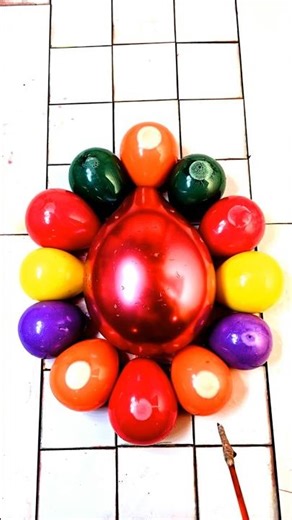 Popping Water Balloons With Paint #shorts #youtubeshorts #balloonpop #asmr #fyp #viral