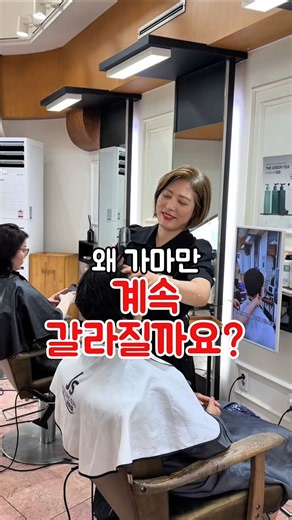 왜 가마만 계속 갈라질까요??? 볼륨매직했는데도 자꾸 죽고 갈라지는머리 해결방법 은 시그니처씽롤펌 으로 볼륨살려요 숏보브컷 볼륨펌 #마천동미용실 #윤정선헤어 #유정숙원장