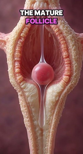 Ovulation in 3D: How the Ovary Releases an Egg Explained #shorts