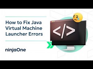 How to Fix Java Virtual Machine Launcher Errors (w/ SCREEN RECORDING)