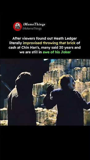 Heath Ledger improvised one of the Joker's most unforgettable moments #heathledger