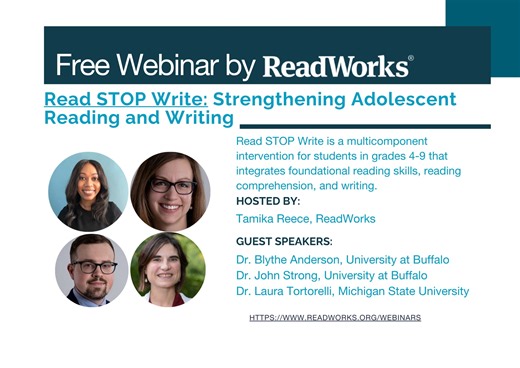 Read STOP Write: Strengthening Adolescent Reading and Writing