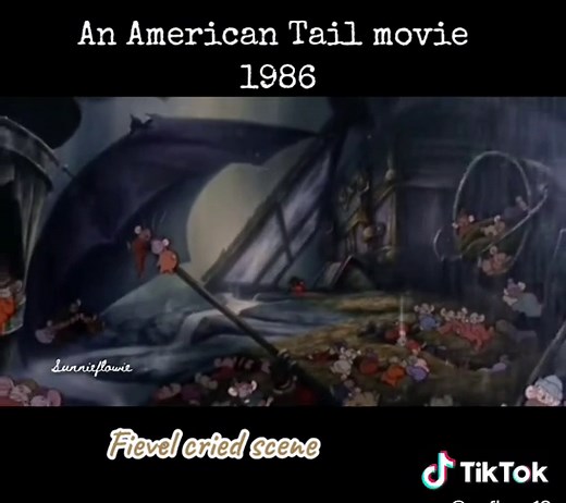 An American tail movie 1986 scene Fievel cried #endingscene #fievel#anamericantail