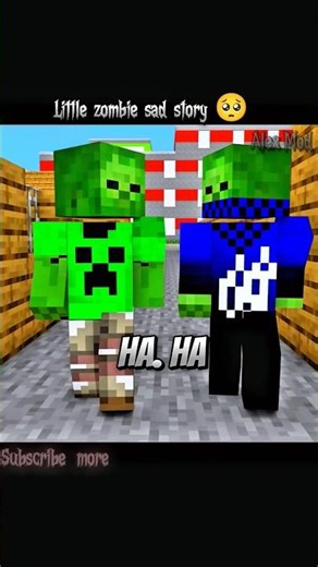 Minecraft Baby zombie sad story 😔 ! #shorts
