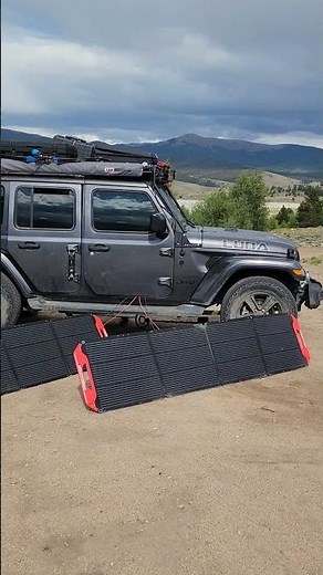 My Harbor Freight Solar Panel setup! 😎 #predator200W #solarenergy #harborfrieght #solar #sunpowered