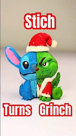 Epic Stitch-Grinch Christmas Clay Sculpt | Stop Motion Holiday Mashup