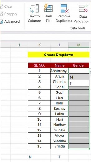 How to create a dropdown in excel, data validation in excel