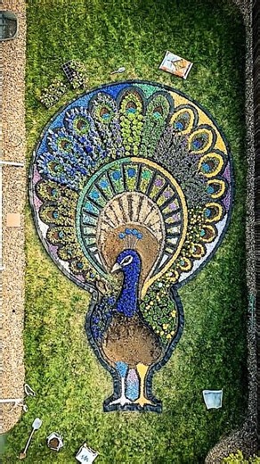 This Garden Isn’t Real… Wait for It 🤯#PeacockGarden #BackyardTransformation