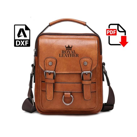 Crossbody Bag Template: Leather Messenger Bag Pattern (PDF & DXF) - Etsy