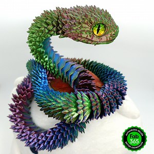 3d Printed Bush Viper Snake/snake Figure/dragon Snake/articulated Snake Fidget /toy Animal/kids Toy/ Flexi Toys/customizable Rattle Snake - Etsy UK