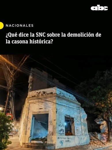 📍 Natalia Ántola Guggiari, directora General de Patrimonio Cultural de la SNC, habló sobre la demolición de una casona histórica ubicada en el microcentro de Asunción y dijo que hay un desconocimiento generalizado con respecto a los patrimonios de nuestro país. 🔸 Aclaró que las edificaciones se pueden ajustar, pero que hay maneras estipuladas de cómo hacerlo. 📲 abc.com.py