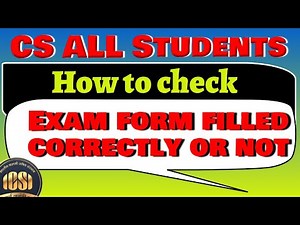 How to Check ICSI Enrollment Status? Have Filled Your Exam Form Correctly? by ICSI LIVE UPDATE