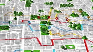 Localization Gps Navigation Path Finding City Stock Footage Video (100% Royalty-free) 13833572 | Shutterstock