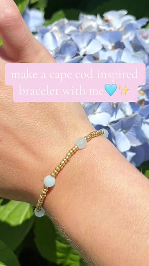 Making a cape cod inspired bracelet🩵🪻✨ Get excited because these dainty stacking bracelets & more will be released on our website NEXT FRIDAY! We’re back from our break from tik tok so prepare for tons of more content🤗 Comment what coastal town inspired bracelet we should make next🫶🏼 🤍 coastal granddaughter aesthetic, summer jewelry inspo, dainty gold stacking bracelets, cape cod bracelets, ocean inspired jewelry, coconut girl aesthetic, summer outfit inspo, coastal cowgirl, diy charm brac