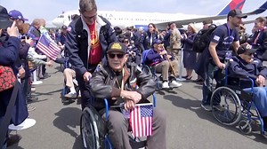 6.9K views · 169 reactions | Dozens of United States World War II veterans boarded a charter flight to Normandy to mark the 80th anniversary of the D-Day landing. https://tinyurl.com/yxx4489r | USA TODAY | Facebook