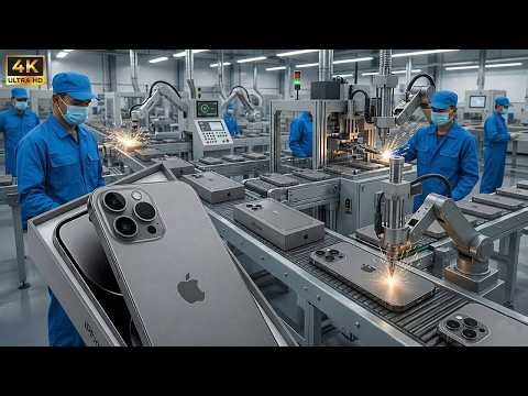Inside Apple Factory: How Grey Titanium iPhone 17 Pro Max is Made! (Full Process)