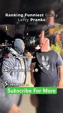 Ranking FUNNIEST Giddy Lefty Pranks #funny #prank #comedyvideos #ranked #shorts