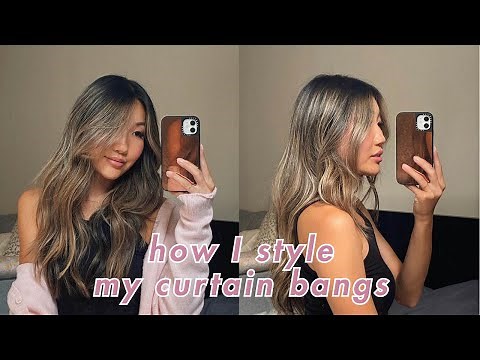 HOW I STYLE CURTAIN BANGS & CURL MY HAIR (effortless curls, cut and color, fave products)