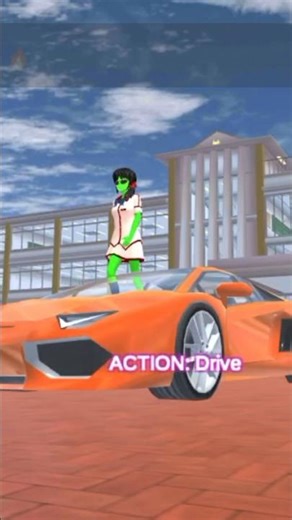 DION CAR RACING🧟👀#sakura #sakuraschoolsimulator #sakuraschoolsimulatordrama #animation #chickenpart