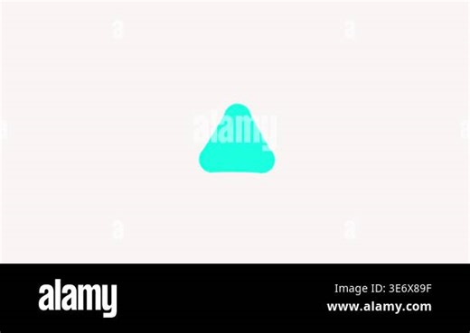 Animated alert warning icon with danger symbol on background. Simple motion graphic for error messages, caution signs, and safety-related UI elements Stock Video Footage - Alamy