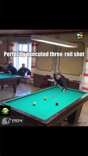 Perfectly executed three‑rail shot with flawless tempo